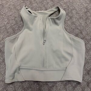 BuffBunny Light Gray Zip-Up Top